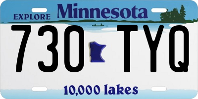 MN license plate 730TYQ
