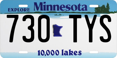 MN license plate 730TYS
