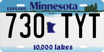 MN license plate 730TYT