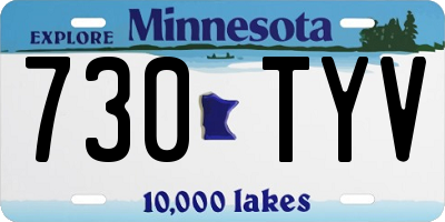 MN license plate 730TYV