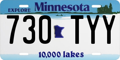 MN license plate 730TYY