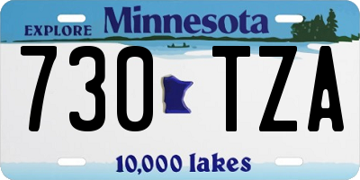 MN license plate 730TZA