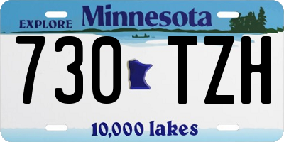 MN license plate 730TZH