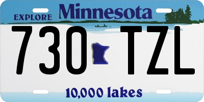MN license plate 730TZL