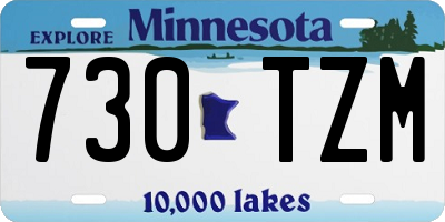 MN license plate 730TZM