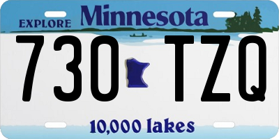 MN license plate 730TZQ