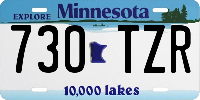 MN license plate 730TZR