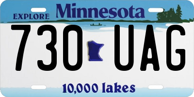 MN license plate 730UAG