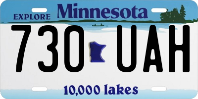 MN license plate 730UAH