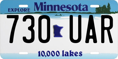 MN license plate 730UAR