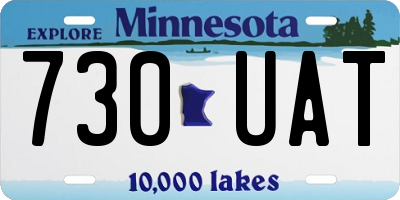 MN license plate 730UAT