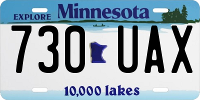 MN license plate 730UAX