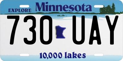 MN license plate 730UAY