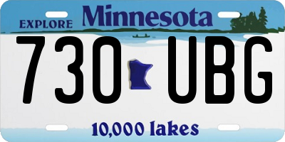 MN license plate 730UBG