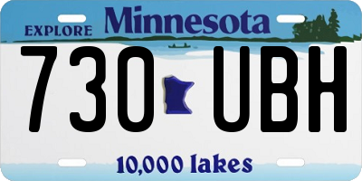 MN license plate 730UBH