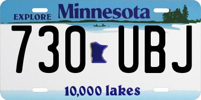 MN license plate 730UBJ