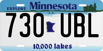 MN license plate 730UBL