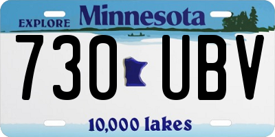 MN license plate 730UBV