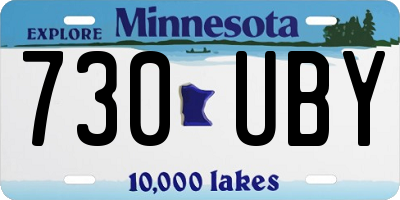 MN license plate 730UBY