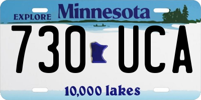 MN license plate 730UCA