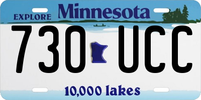 MN license plate 730UCC