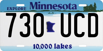 MN license plate 730UCD