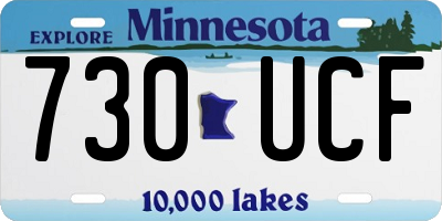 MN license plate 730UCF