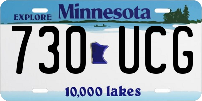 MN license plate 730UCG