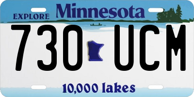 MN license plate 730UCM