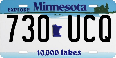 MN license plate 730UCQ