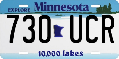 MN license plate 730UCR