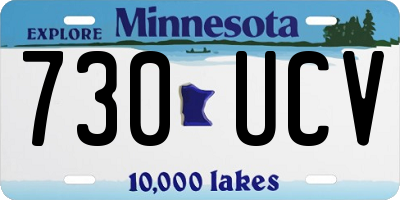 MN license plate 730UCV