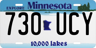 MN license plate 730UCY