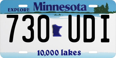 MN license plate 730UDI