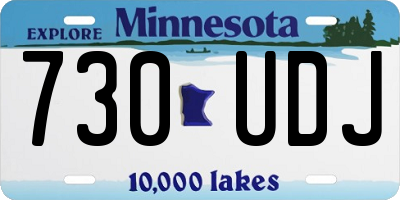 MN license plate 730UDJ