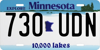 MN license plate 730UDN