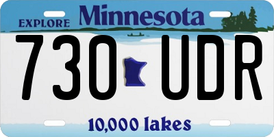 MN license plate 730UDR