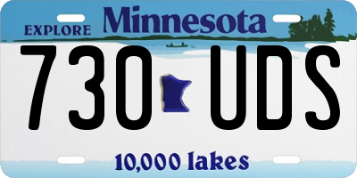 MN license plate 730UDS