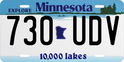 MN license plate 730UDV