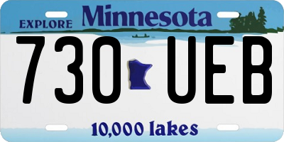 MN license plate 730UEB