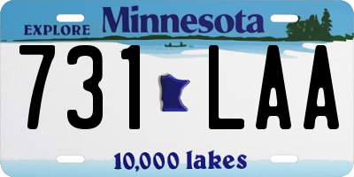 MN license plate 731LAA