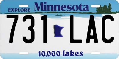 MN license plate 731LAC