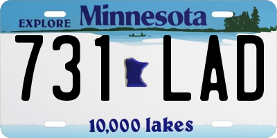 MN license plate 731LAD