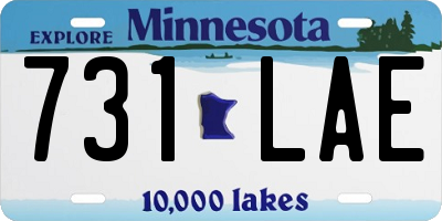 MN license plate 731LAE