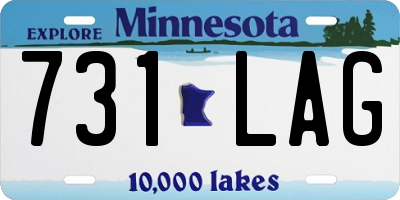 MN license plate 731LAG