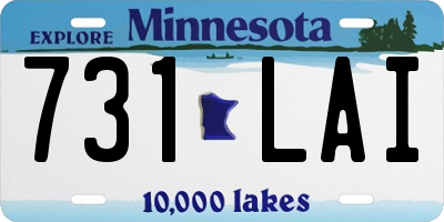 MN license plate 731LAI