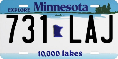 MN license plate 731LAJ