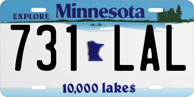 MN license plate 731LAL