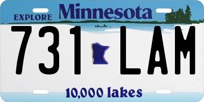 MN license plate 731LAM