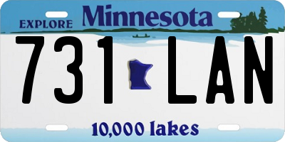 MN license plate 731LAN